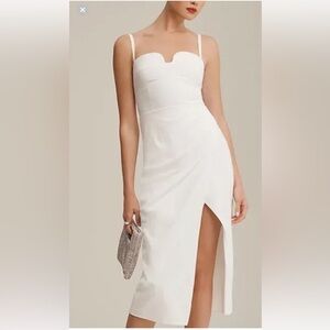 Reformation Alfred White Midi Dress